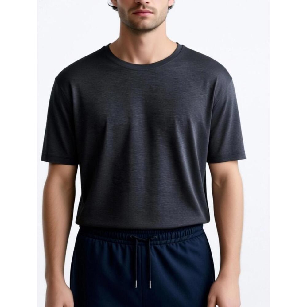 Men's Legend Inspired athletic Shirt Gray stretch Sz L